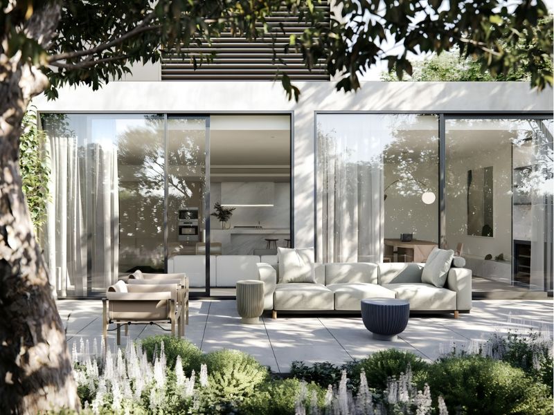 Đối thoại cùng thiên nhiên cửa Slim Panorama trong kiến trúc xanh