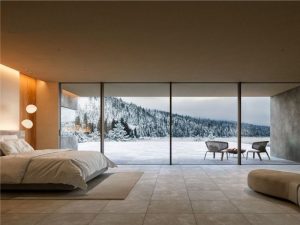 cửa trượt tự động hệ slim ngoại thất