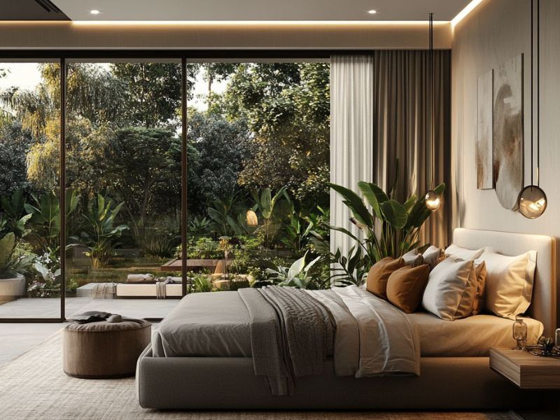 View sân vườn trọn vẹn với cửa lùa ngoại thất Slim Panorama