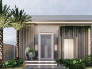 Xu hướng cửa biệt thự hiện đại sang trọng trong gam màu trung tính