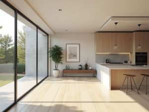 Bếp mở phong cách châu Âu - điểm nhấn từ hệ cửa Slim Panorama khổ lớn (2)