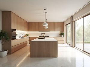 Giải pháp cửa Slim Panorama giúp khu bếp luôn sáng, thoáng và khô ráo