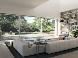 Tư vấn chọn cửa lùa Slim Panorama phù hợp diện tích và hướng phòng khách