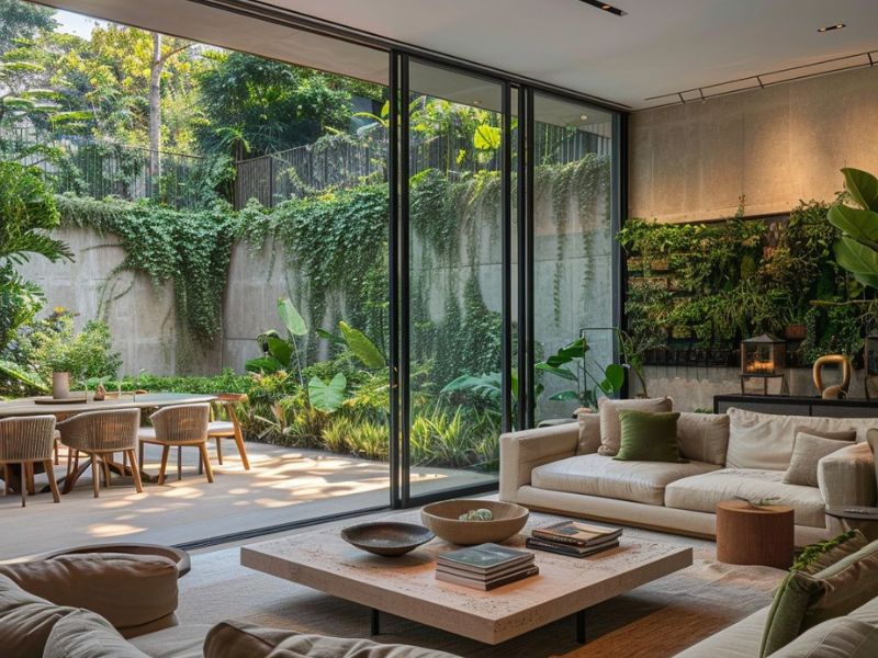 Cửa trượt Slim Panorama cho gia chủ yêu tiệc BBQ & hiên mở